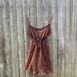 Semi-sheer Victoria’s Secret leopard print chemise